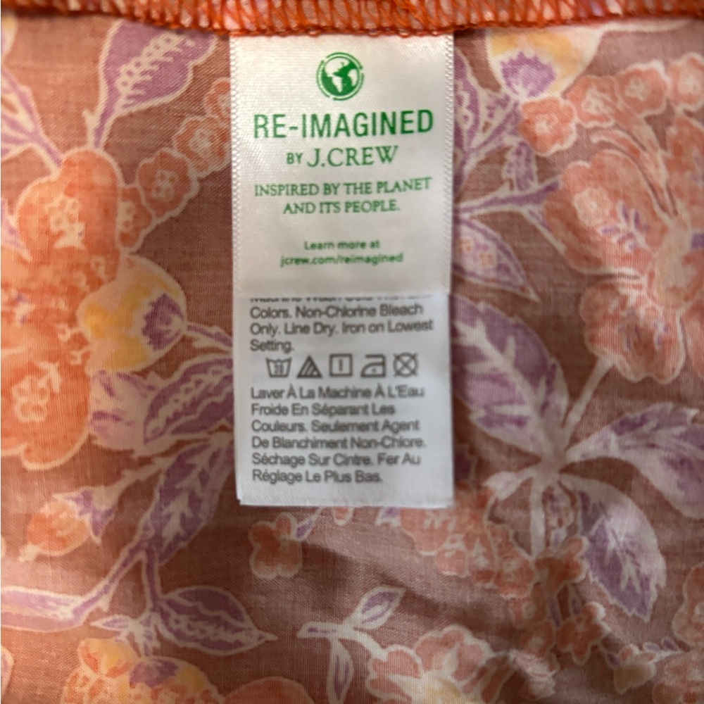 J. Crew Tiered Floral Orange Maxi Dress. Size S. NWT. - Picture 11 of 12